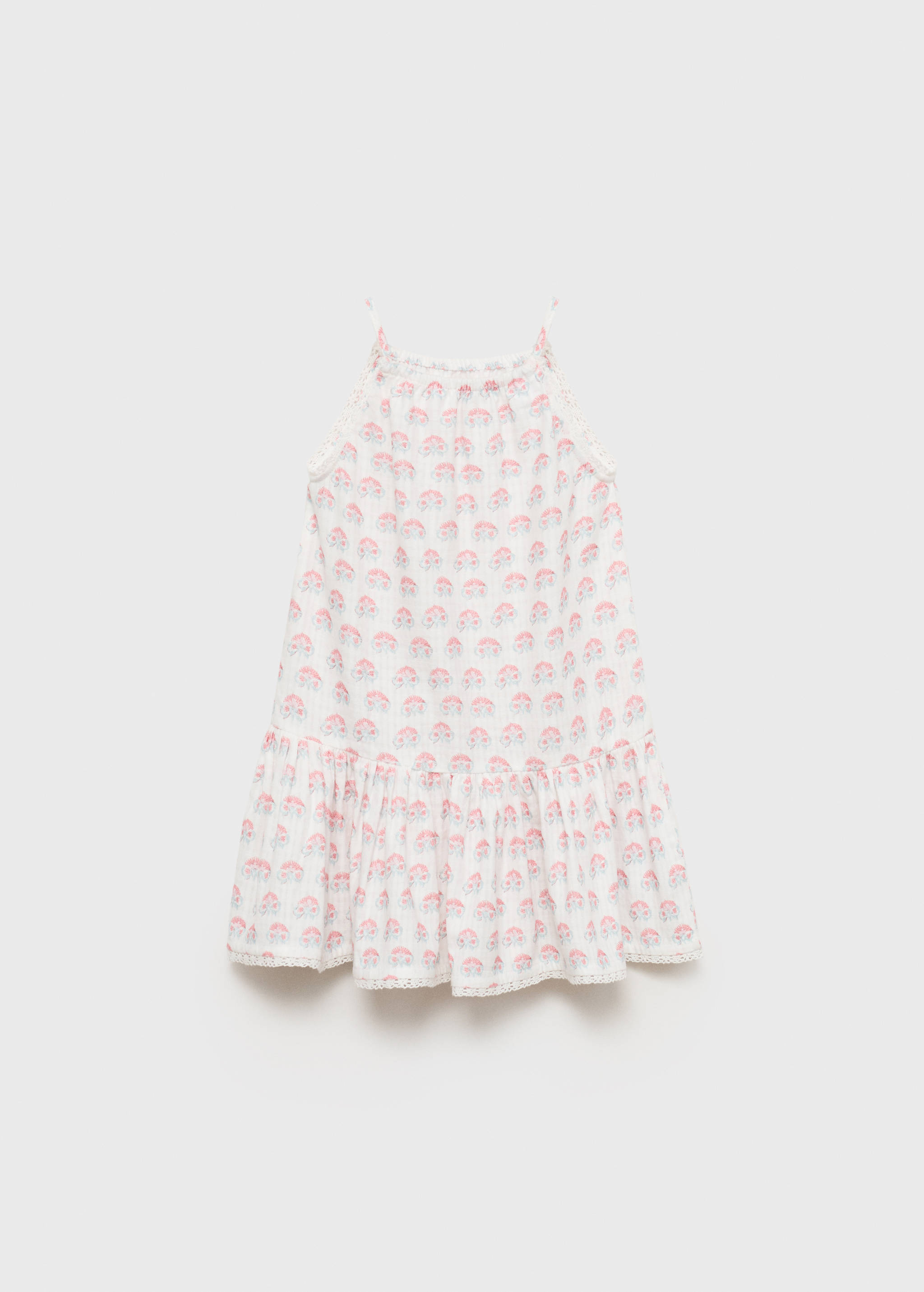 Floral embroidered dress with straps - Reverse of the article