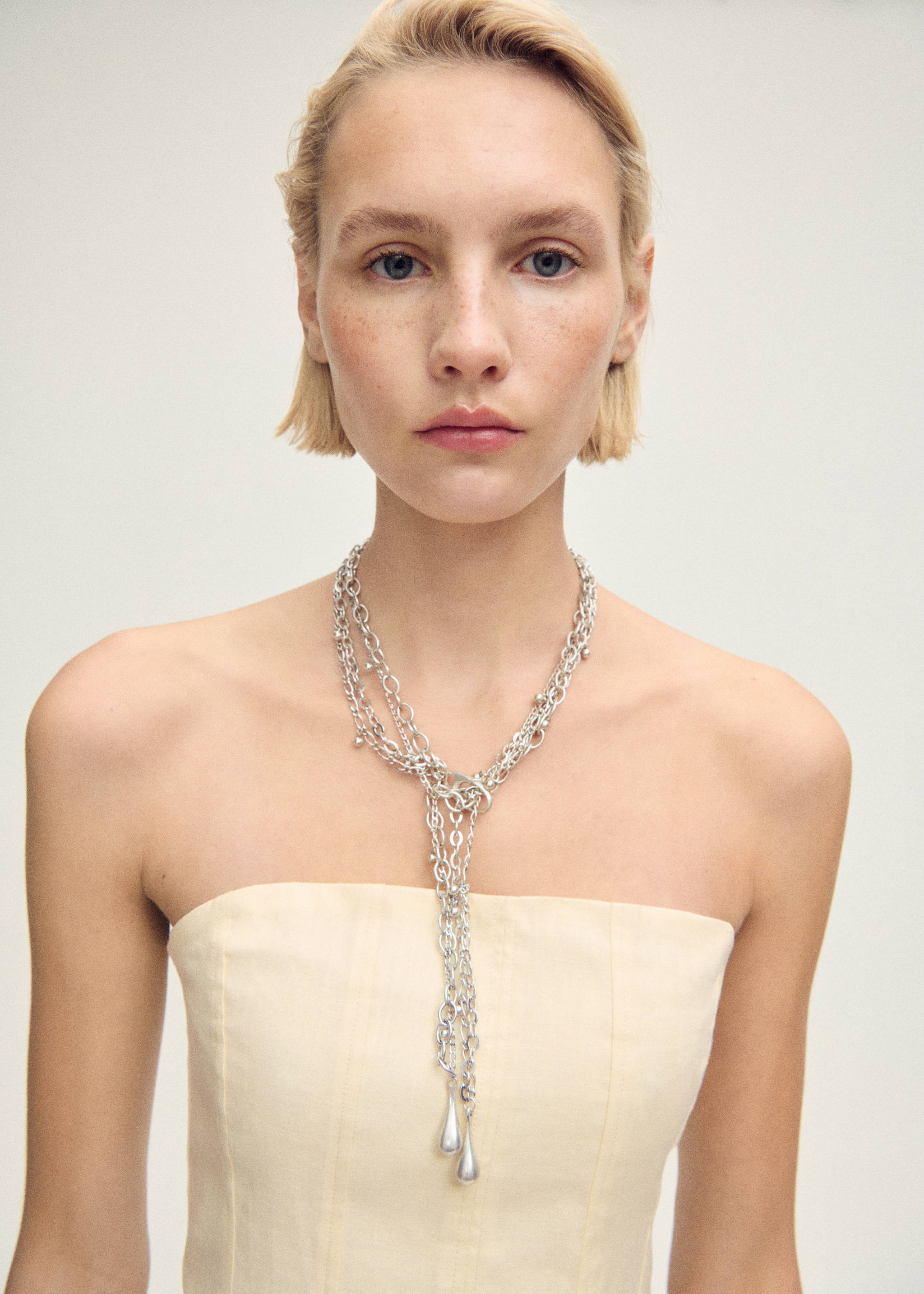 Κολιέ με συνδυασμό αλυσίδων που κρέμονται - Λεπτομέρεια του προϊόντος 9