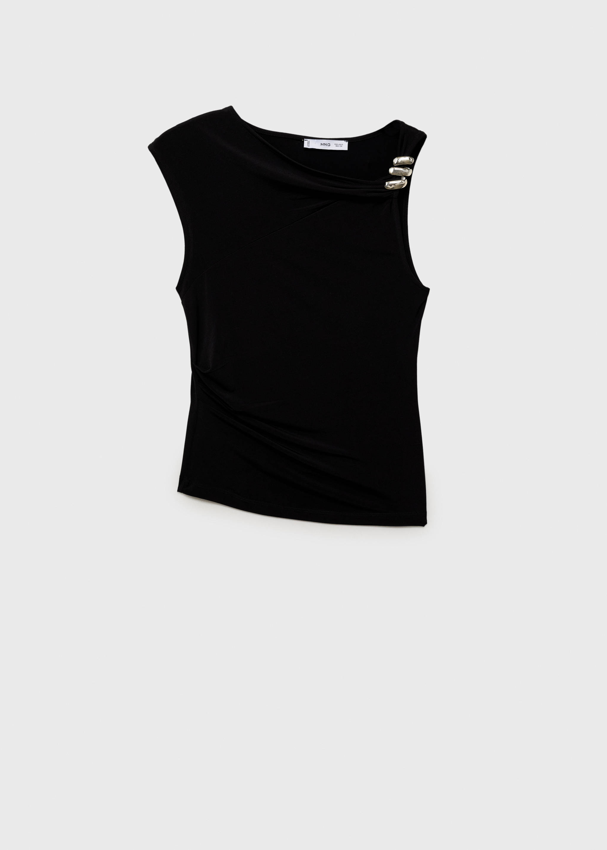 Asymmetrical top with metallic appliqué - Article without model