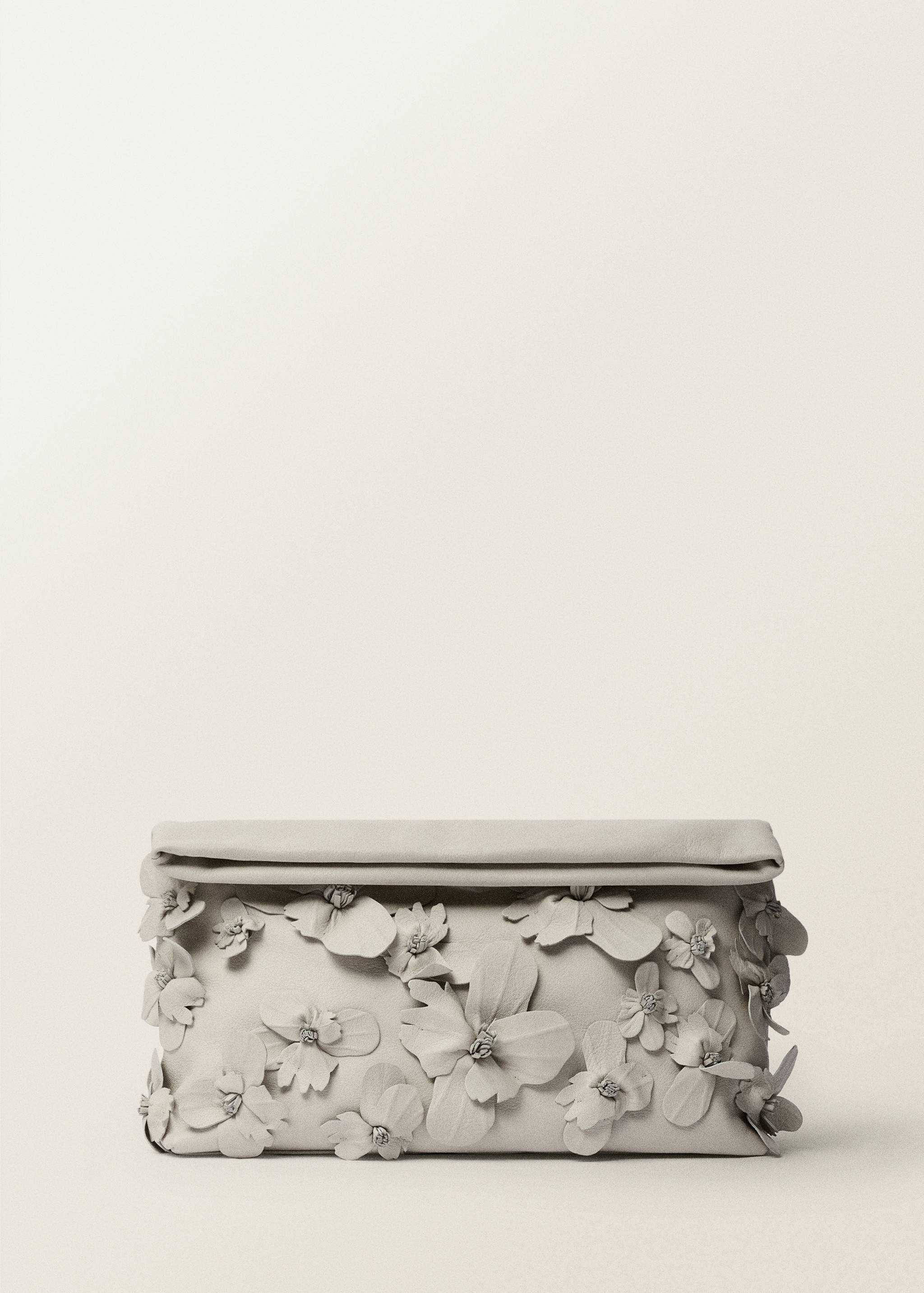 Leather handbag with flower detail - Article without model