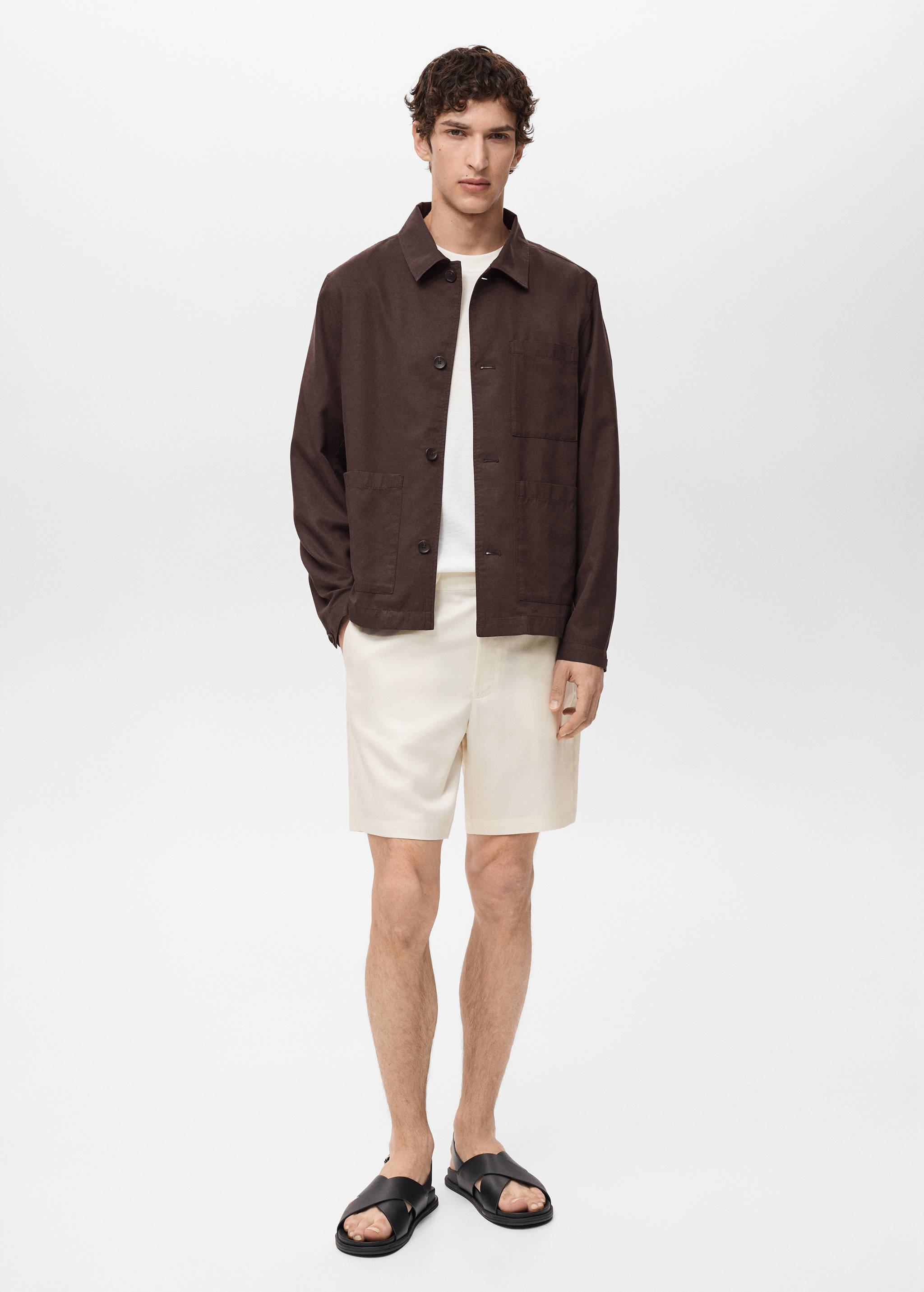 Pocket lyocell overshirt - General plane