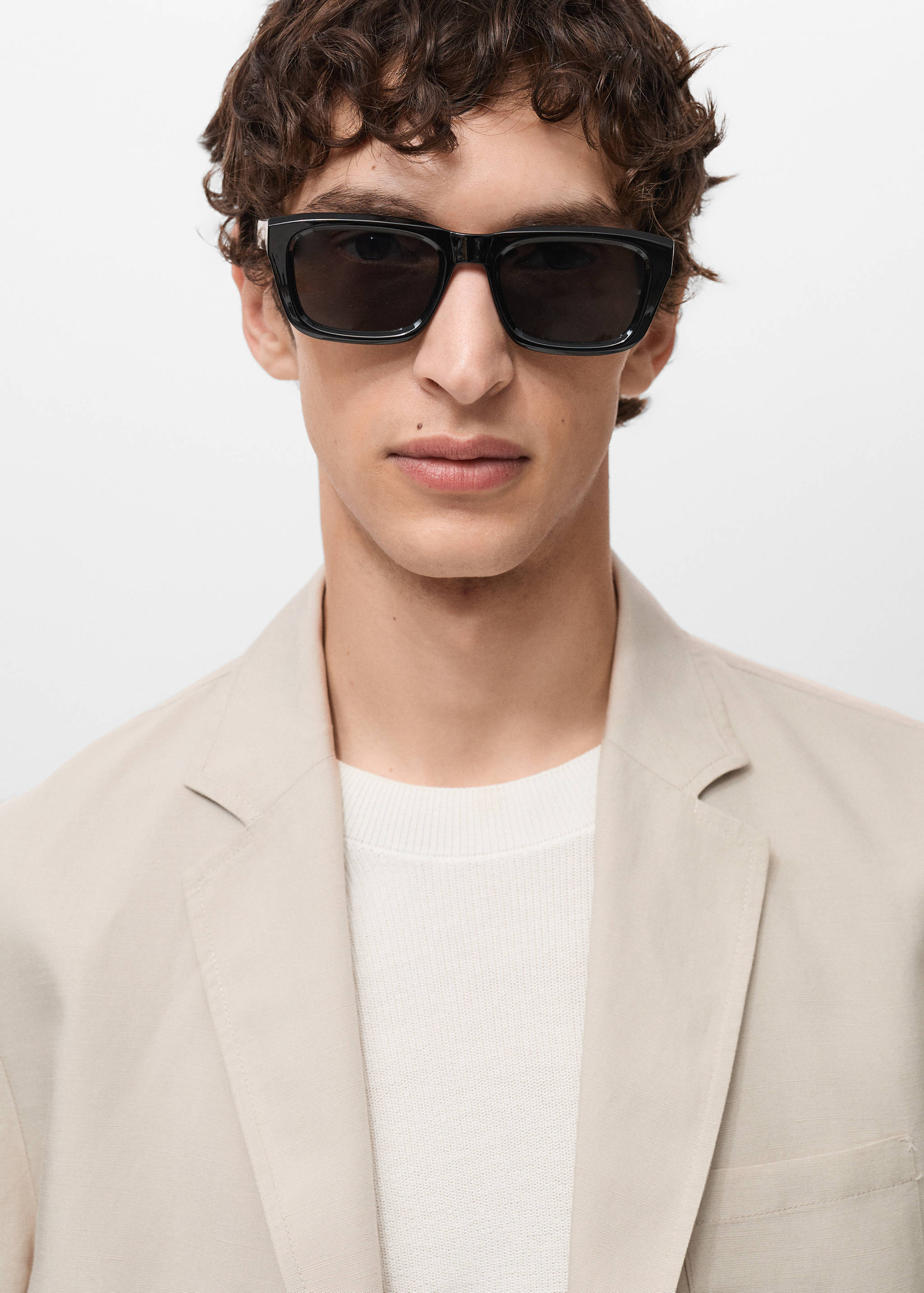 Veste de costume slim-fit lin et lyocell mélangé - Détail de l'article 1