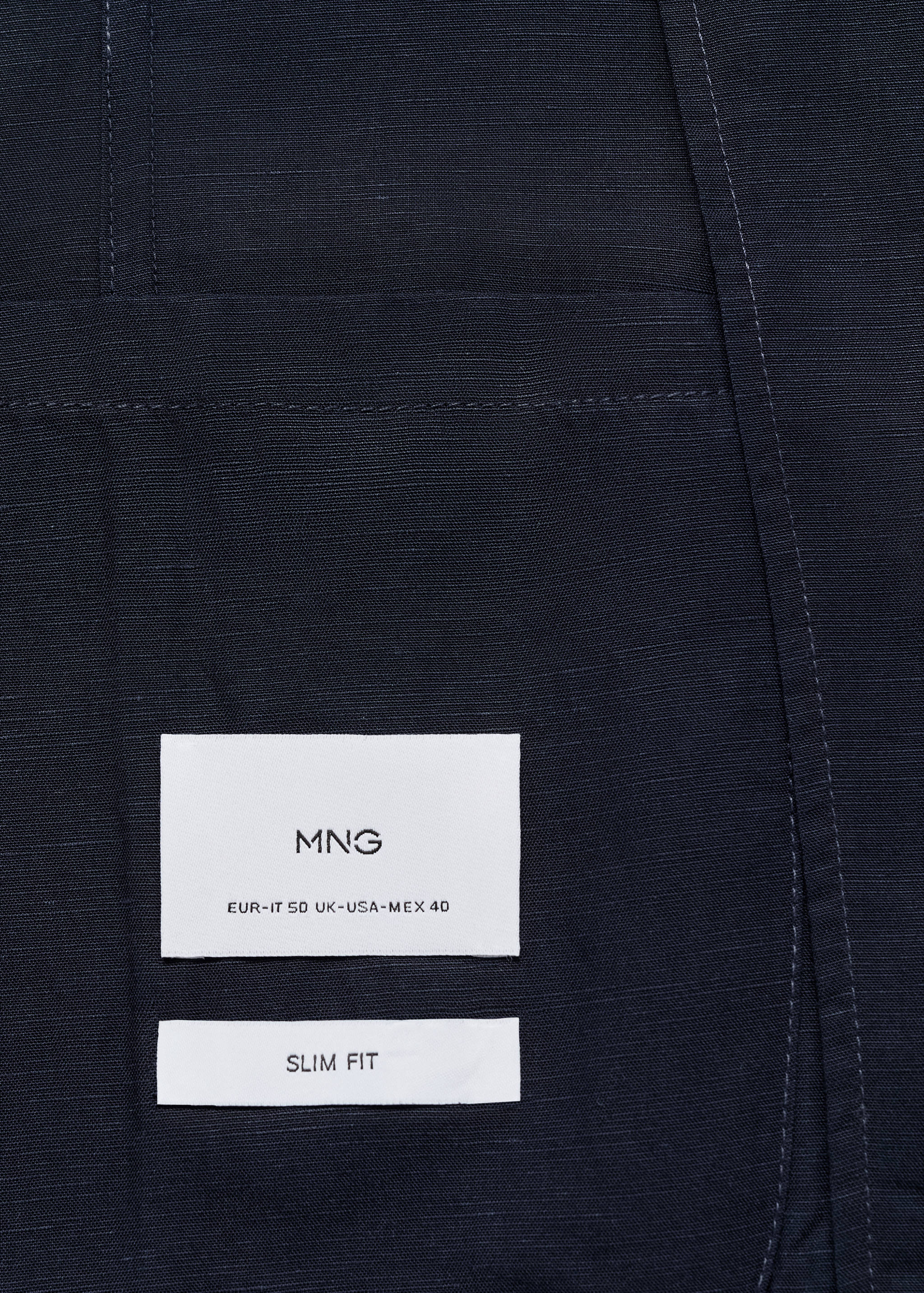 Veste de costume slim-fit lin et lyocell mélangé - Détail de l'article 0