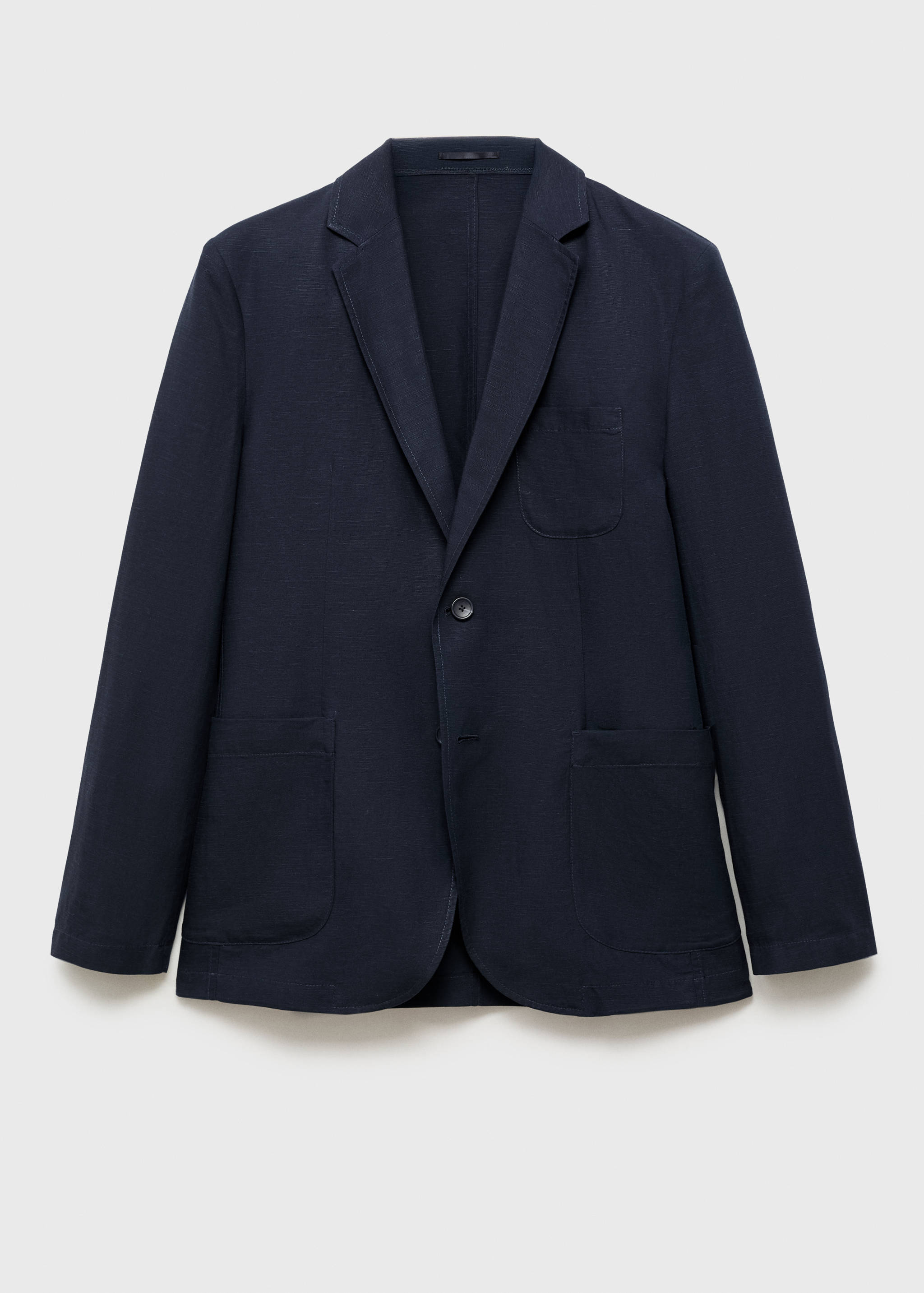Slim-fit linen-blend suit blazer - Article without model