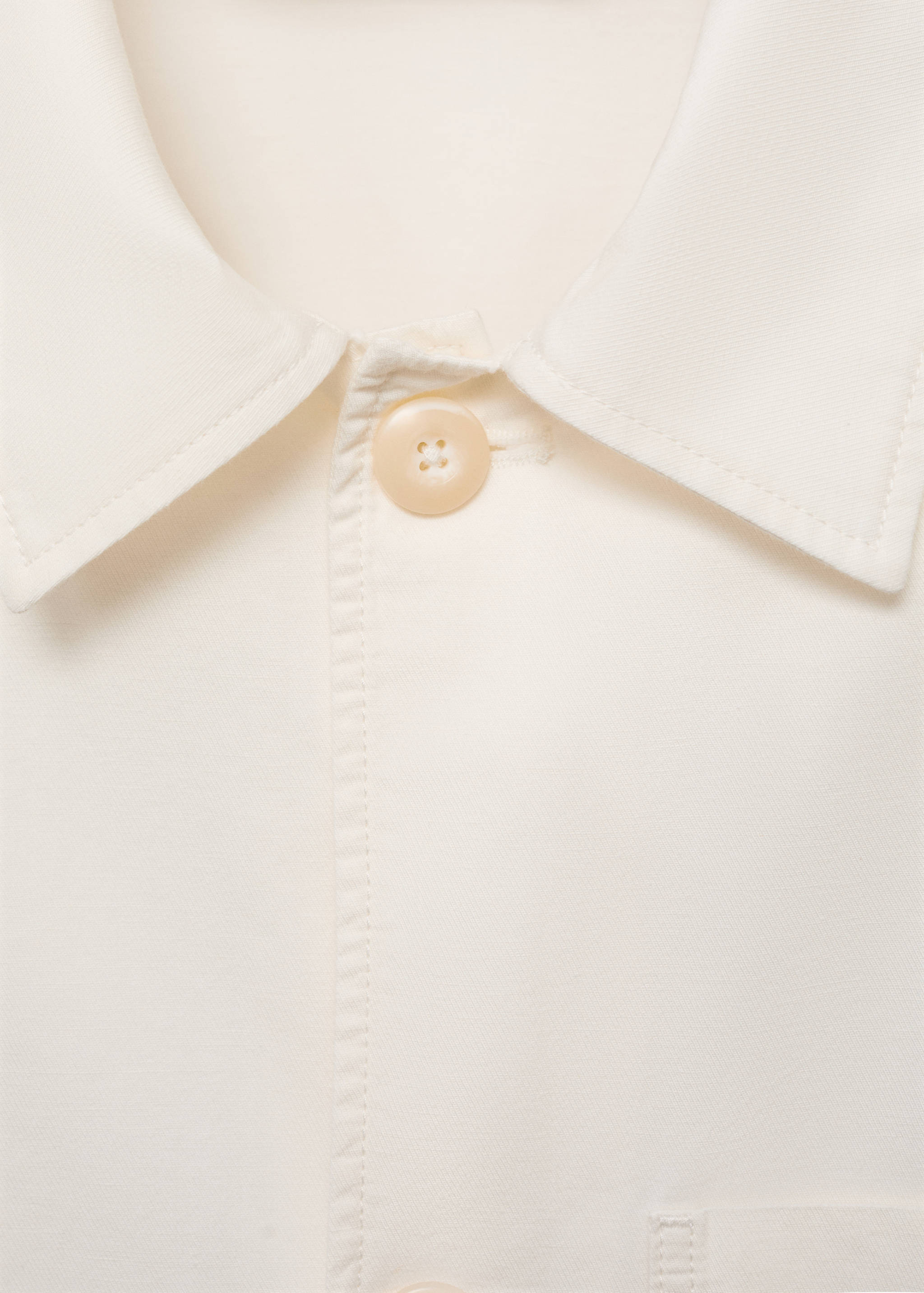 Linen-cotton overshirt with pocket - Details of the article 8