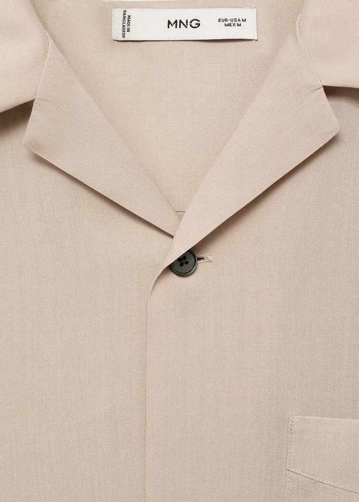 Lyocell shirt with pocket — Sand