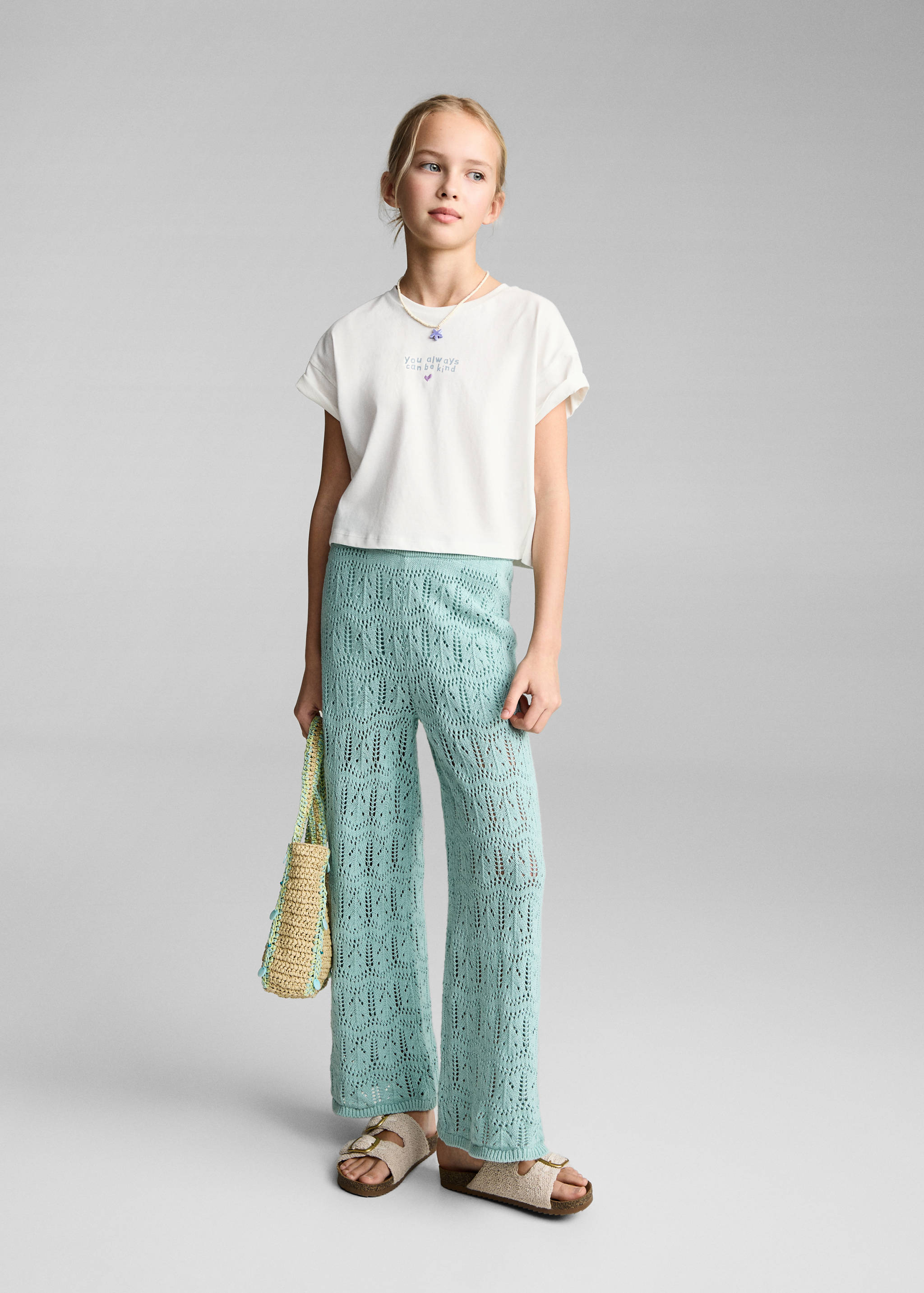 Message crop T-shirt - General plane