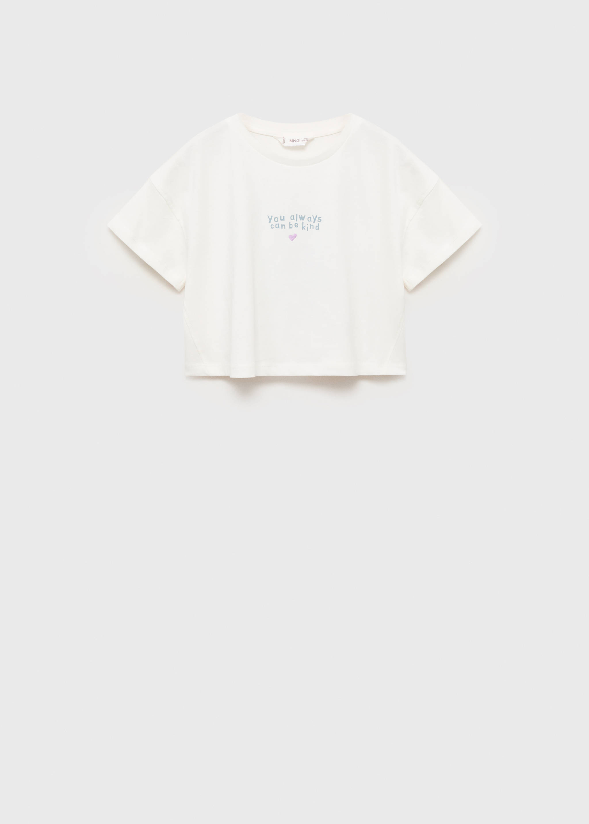 Message crop T-shirt - Article without model