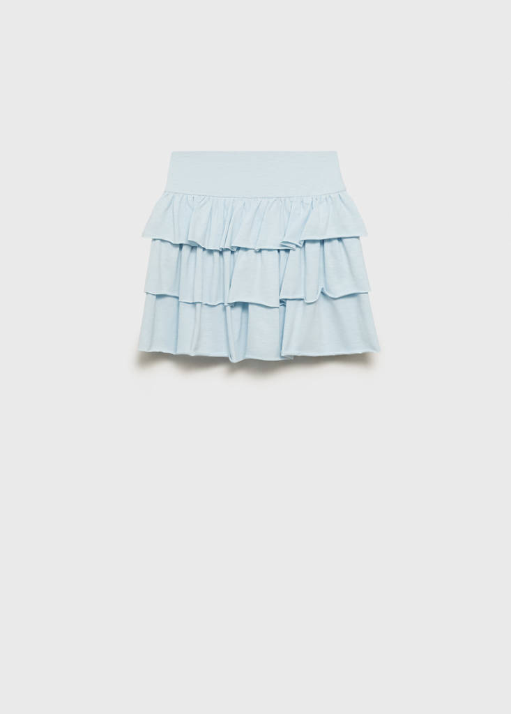 Ruffled trouser skirt — Sky Blue