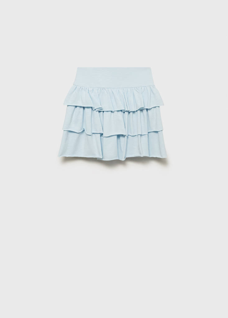 Ruffled trouser skirt — Sky Blue