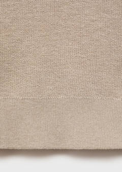 Structured knitted polo shirt — Sand 9