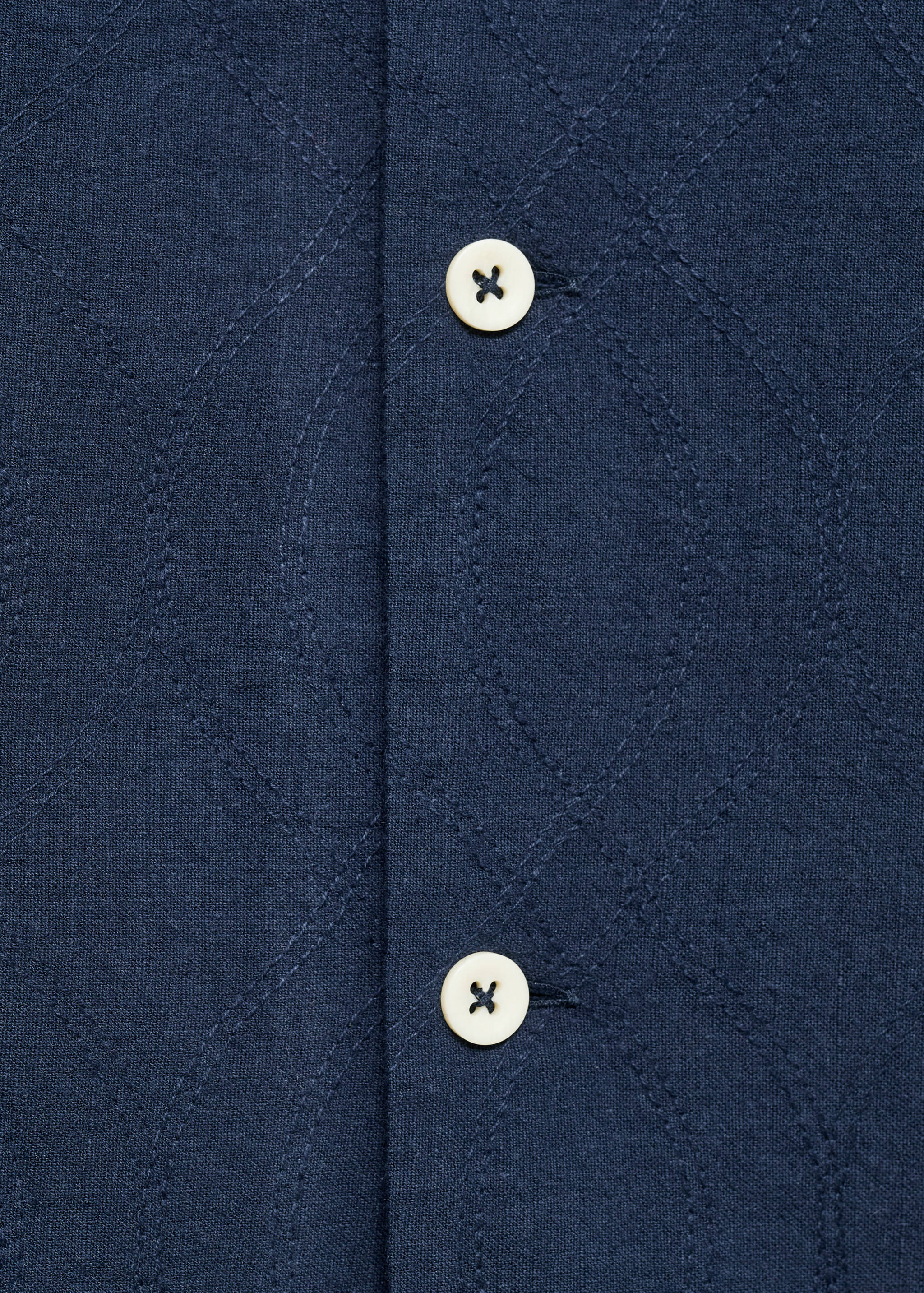Shirt with embroidered bowling collar - Details of the article 0