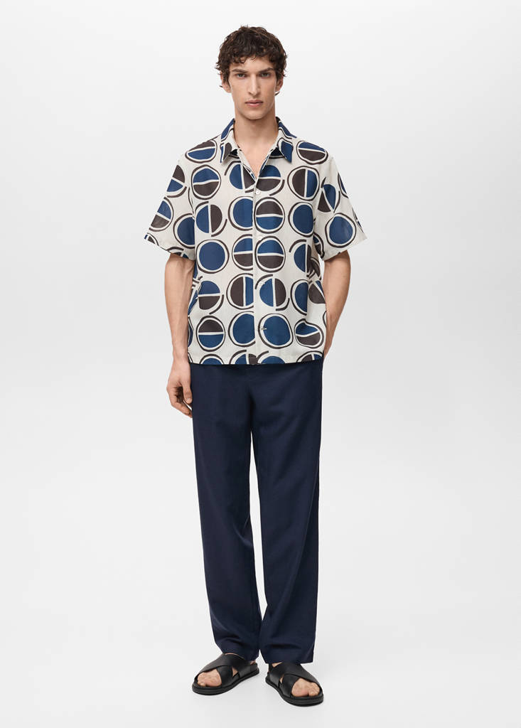 Printed short-sleeved shirt