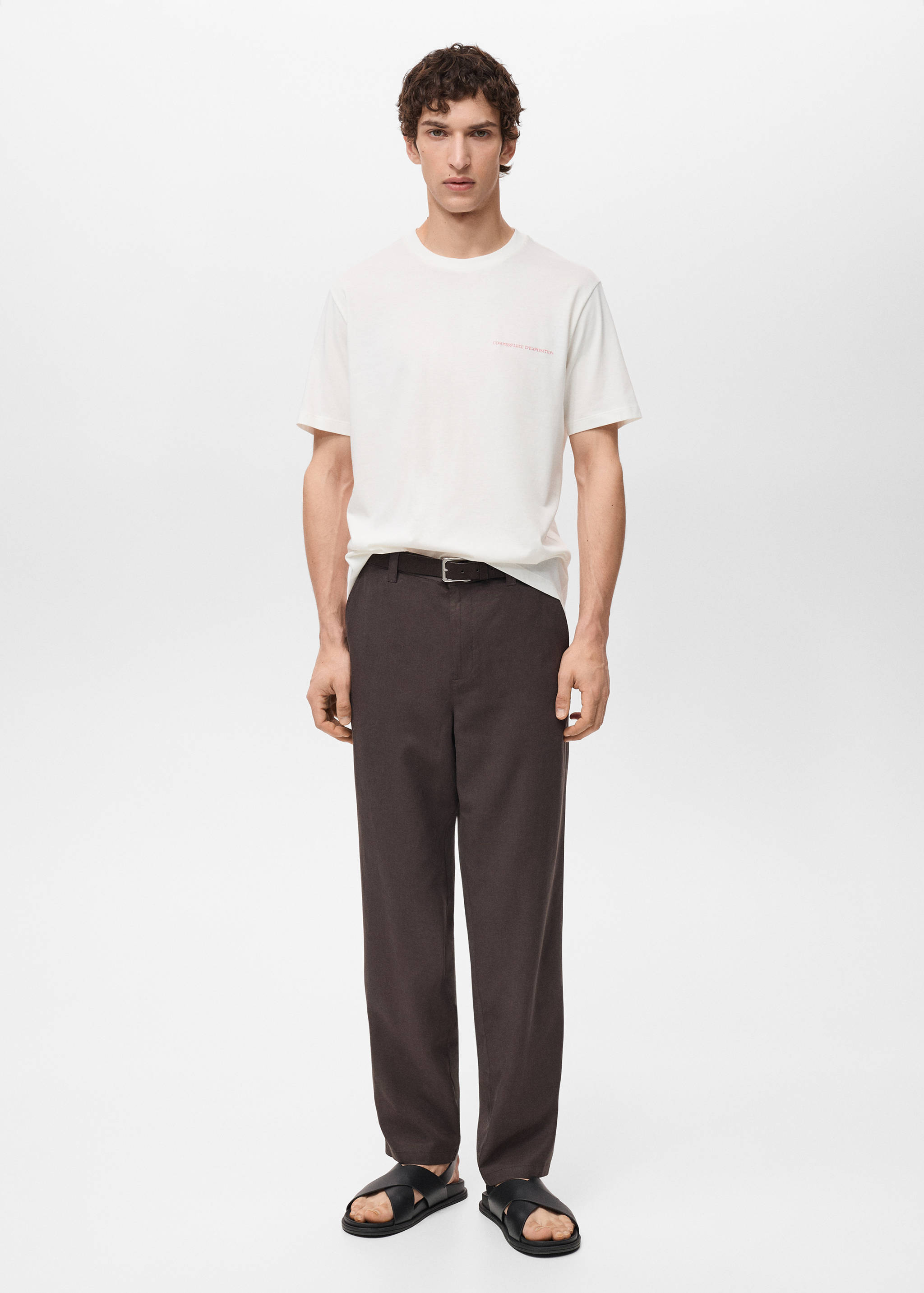 Message cotton T-shirt - General plane