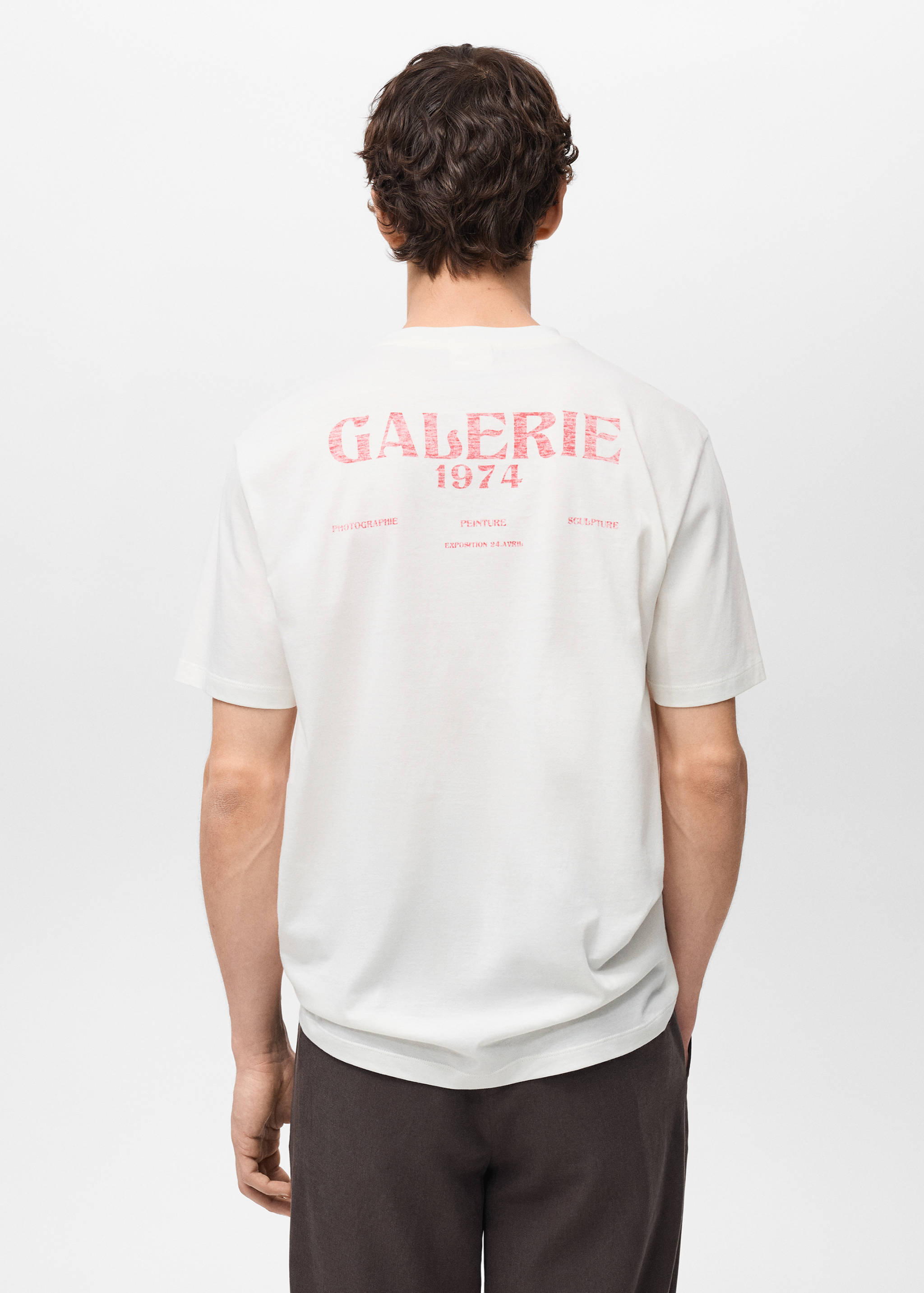 Message cotton T-shirt - Reverse of the article