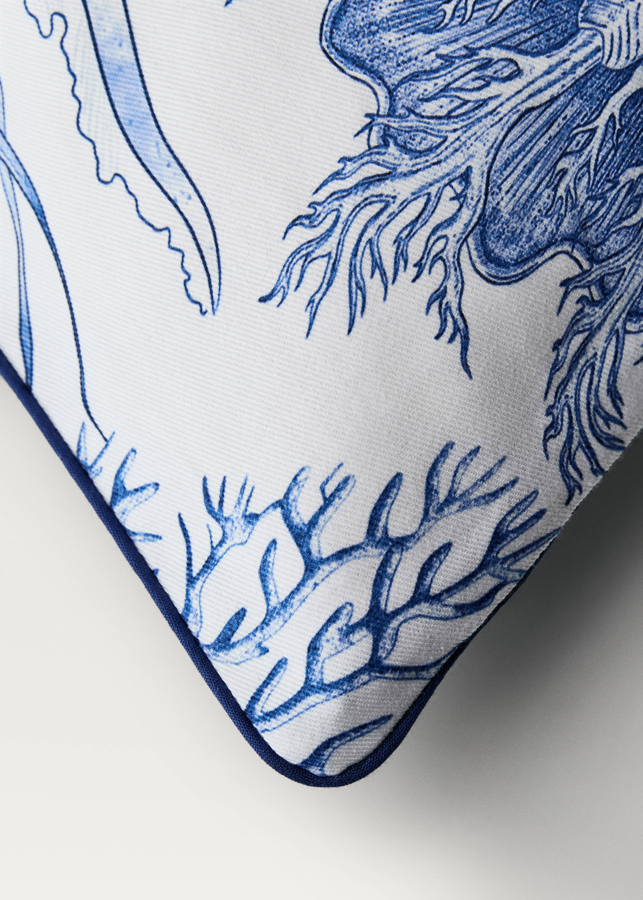 Reversibele kussenhoes met maritieme print 45x45 cm - Detail van het artikel 3