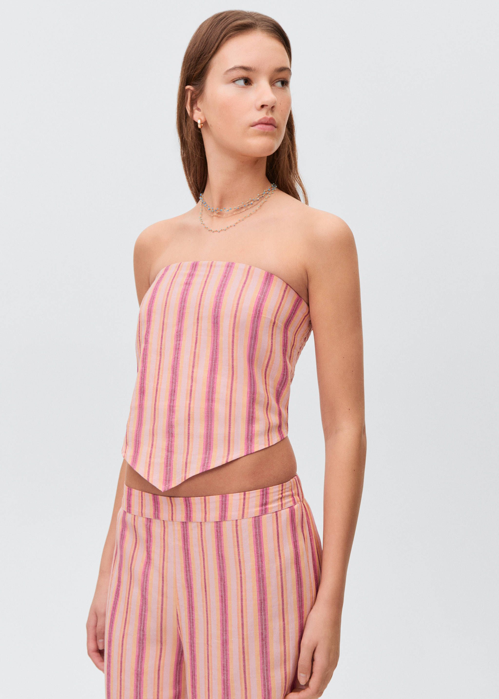 Stripe-print straight pants - Medium plane