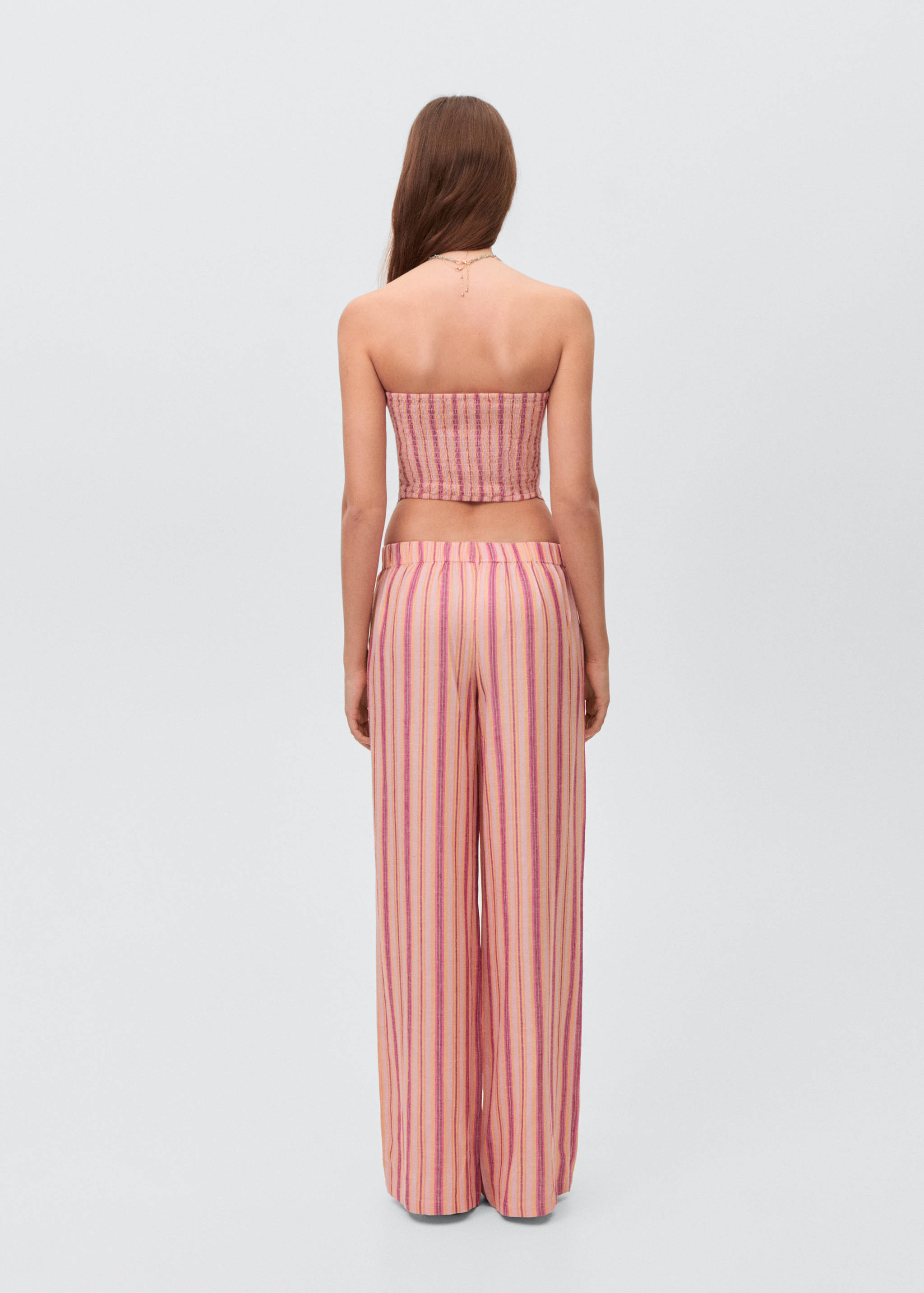 Stripe-print straight pants - Reverse of the article