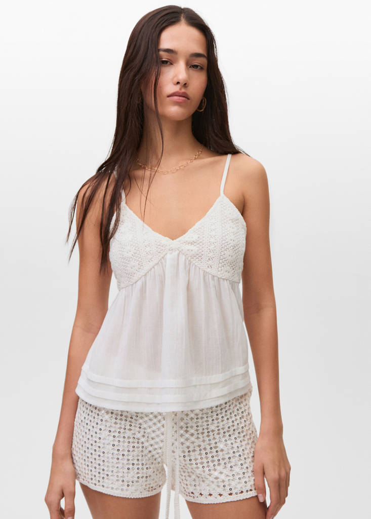 Sequin crochet shorts — Off White