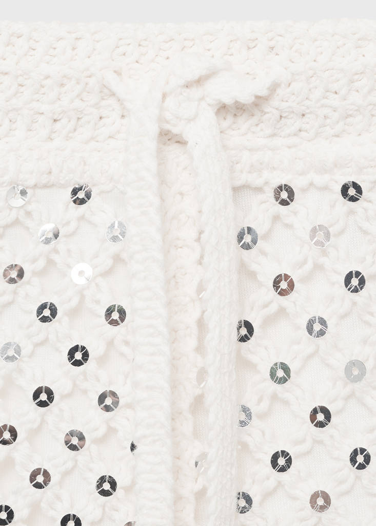 Sequin crochet shorts — Off White