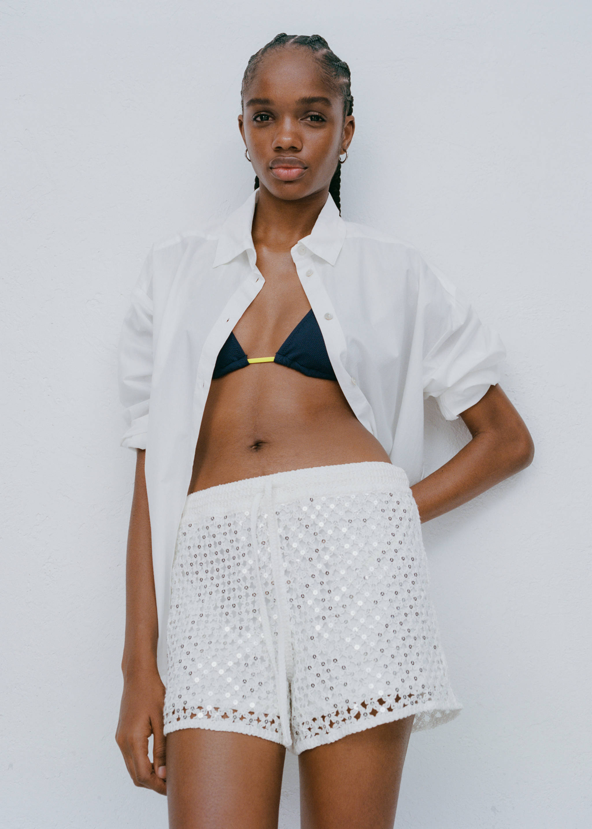 Sequin crochet shorts - Details of the article 5