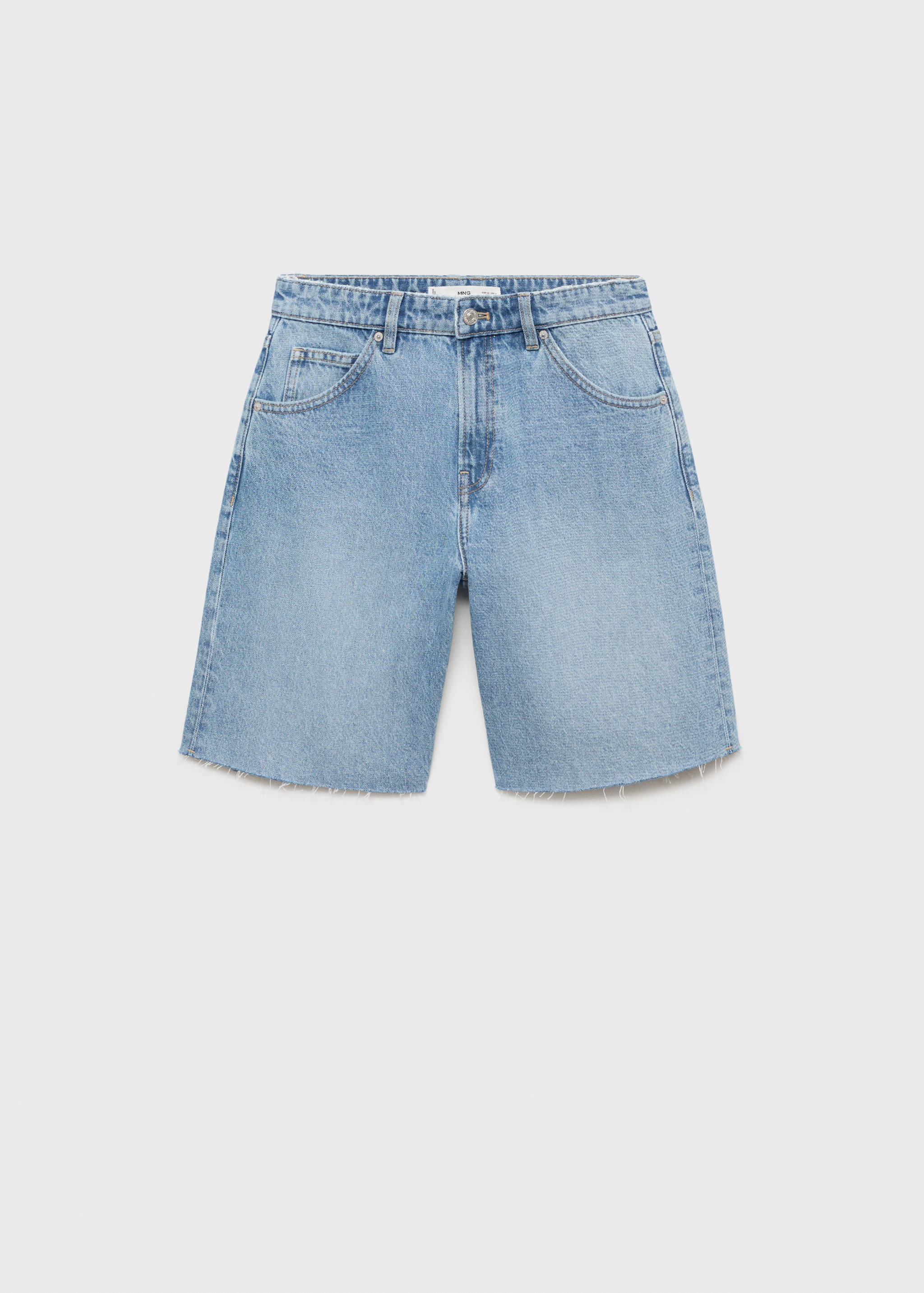 Frayed hem denim shorts - Article without model