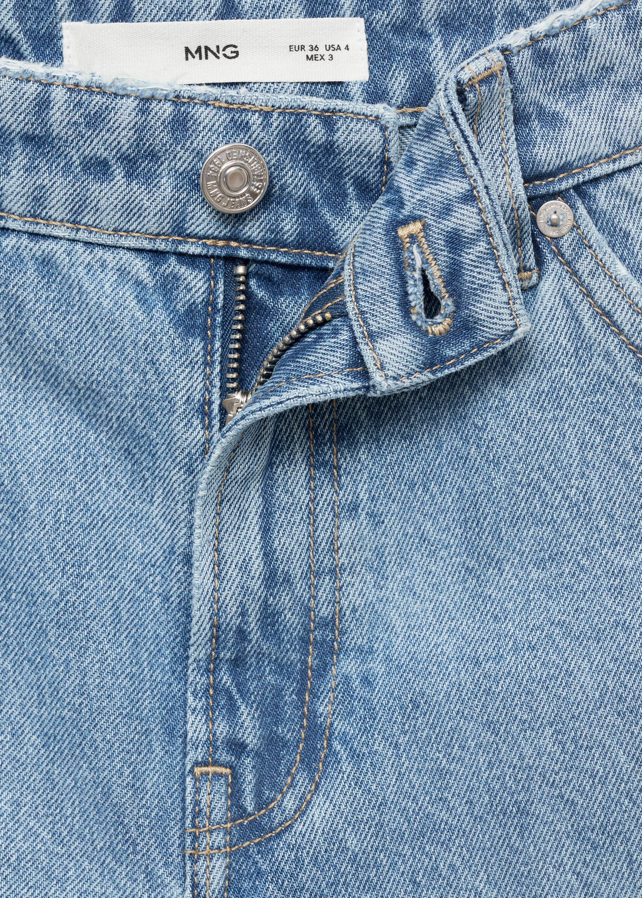 Frayed hem denim shorts - Details of the article 8
