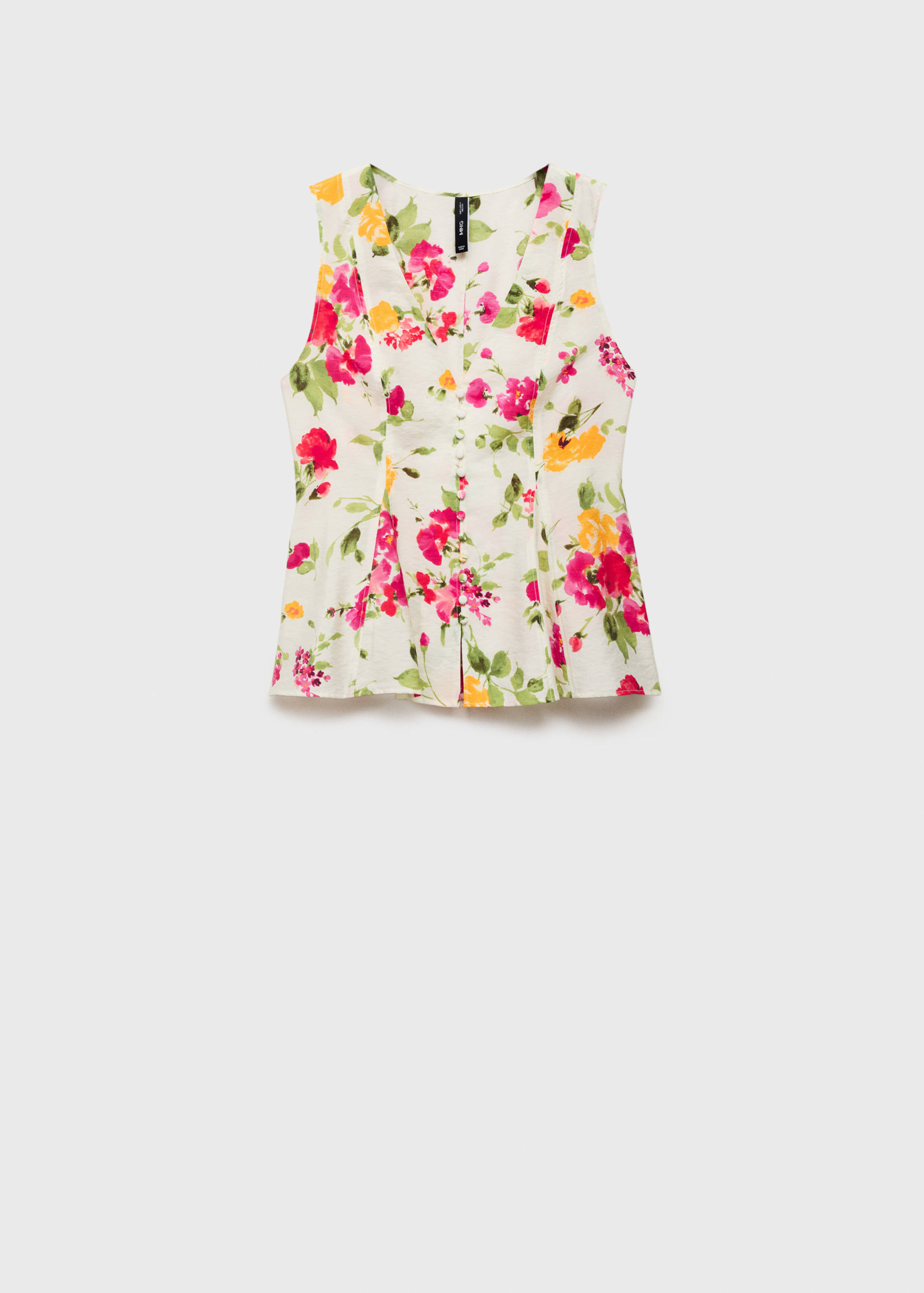 Floral button-down fitted blouse - Article without model