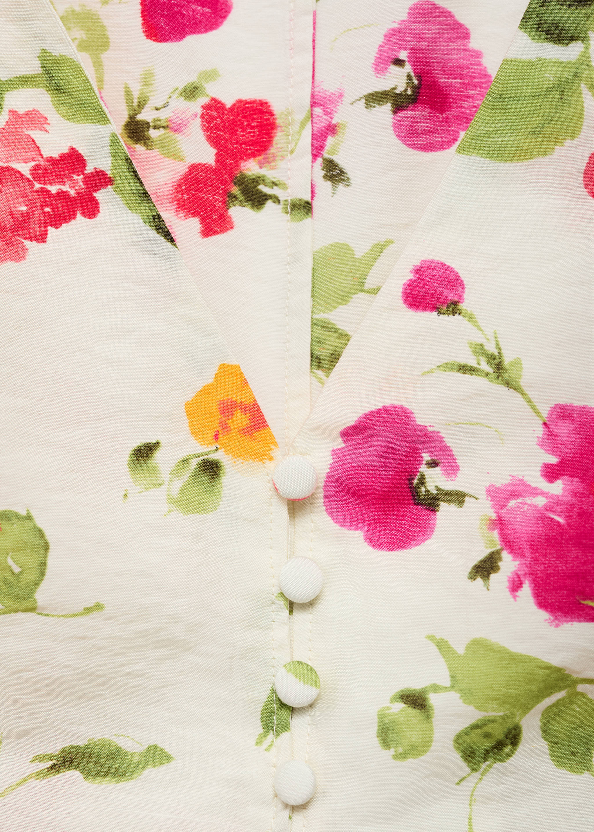 Floral button-down fitted blouse - Details of the article 8