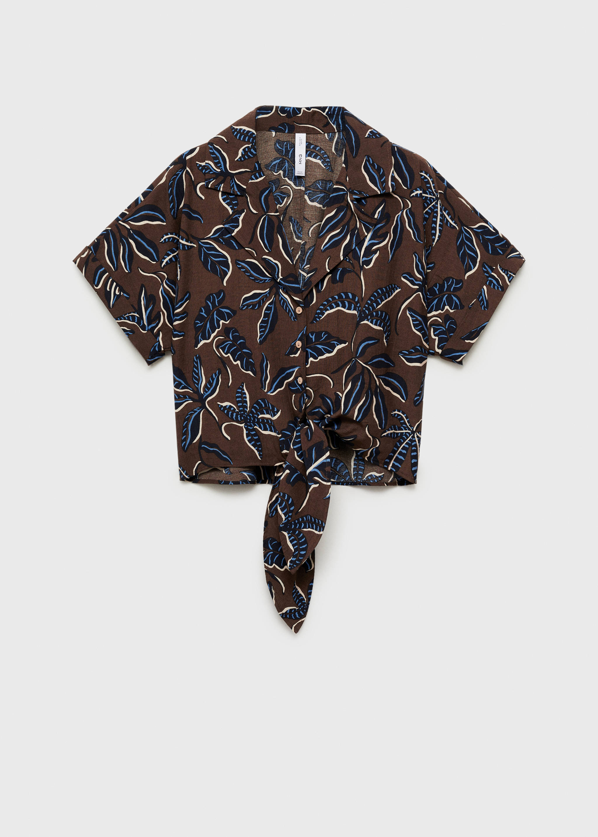 Chemise courte imprimée avec nœud - Article sans modèle