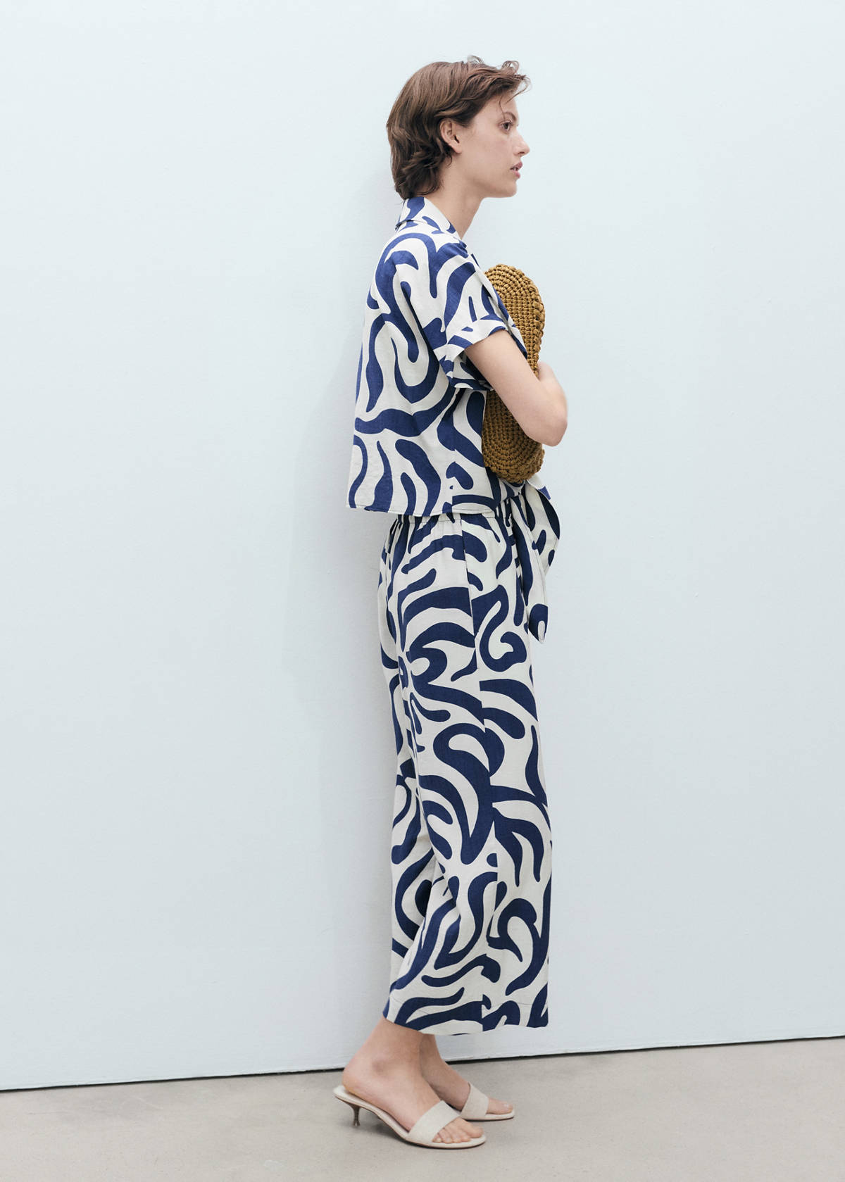 Printed culotte trousers — Off White