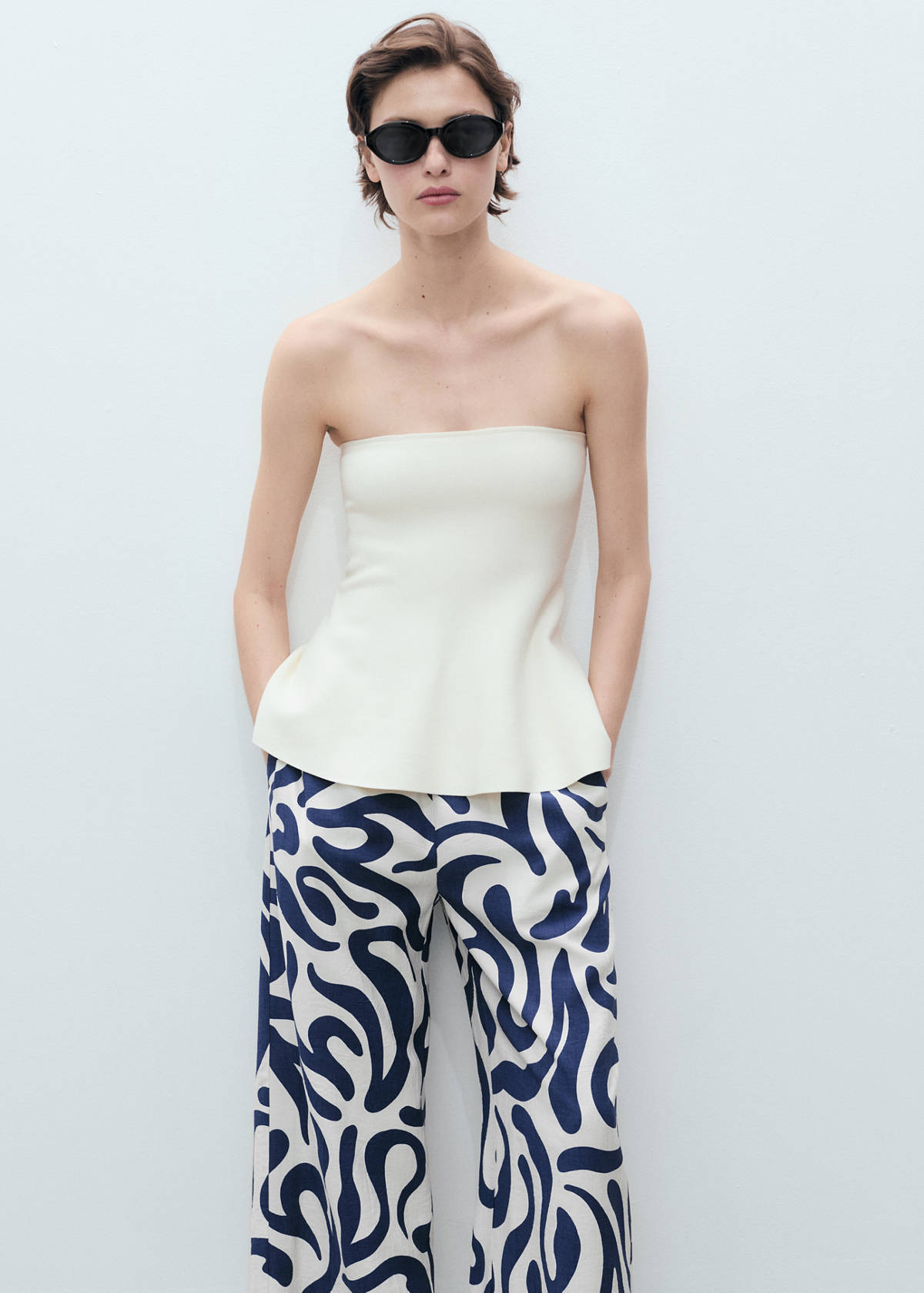 Printed culotte trousers — Off White