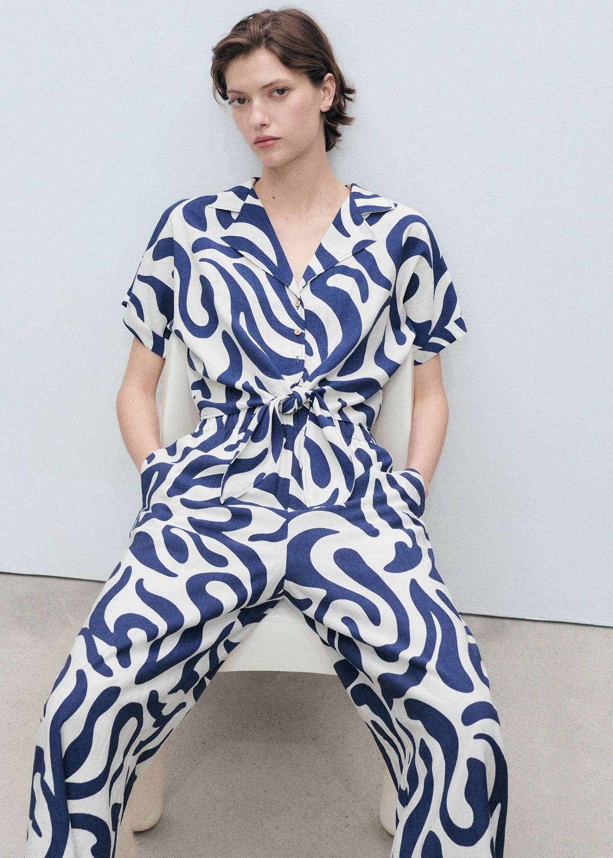 Printed culotte trousers — Off White