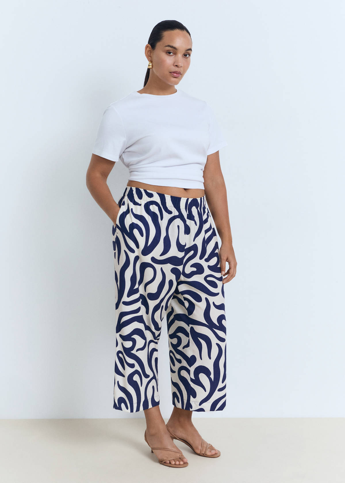Printed culotte trousers — Off White