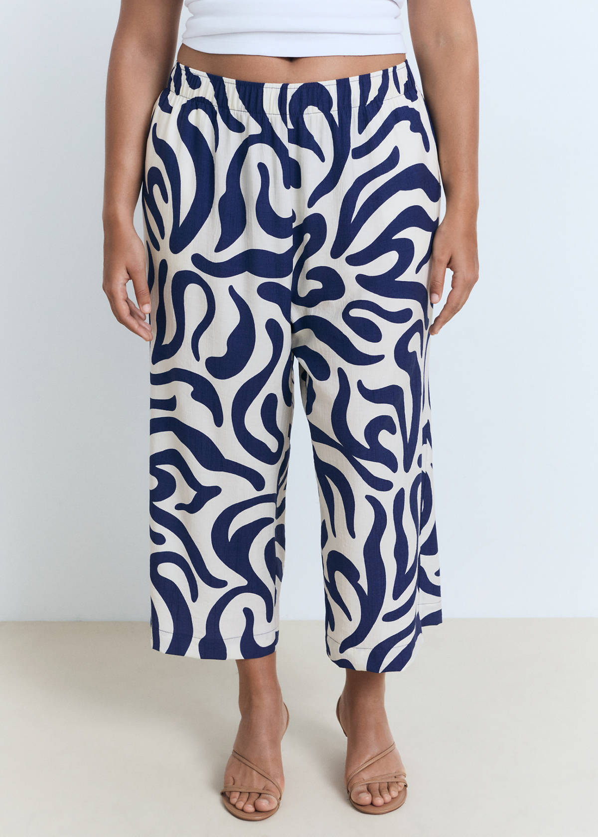 Printed culotte trousers — Off White