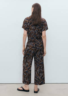 Printed culotte trousers — Brown 3