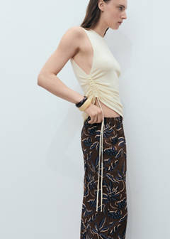 Printed culotte trousers — Brown 5