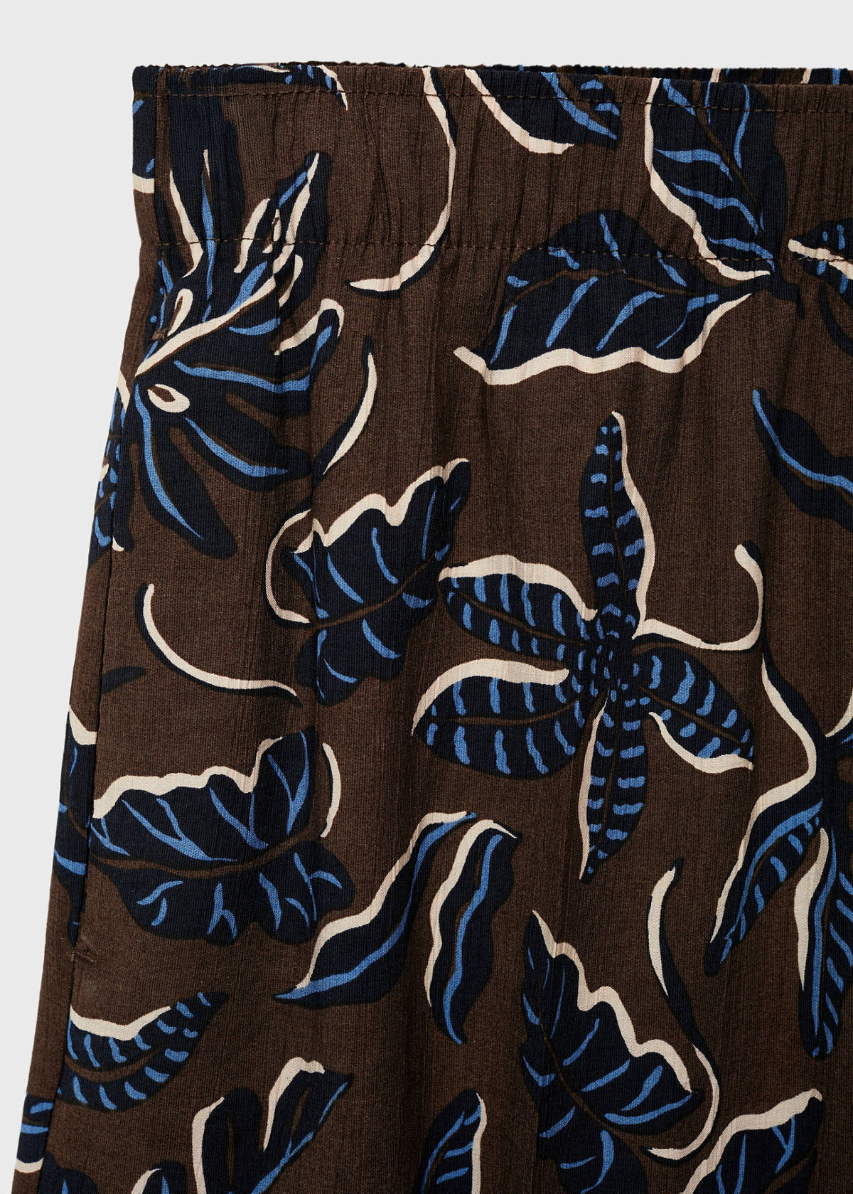 Printed culotte trousers — Brown