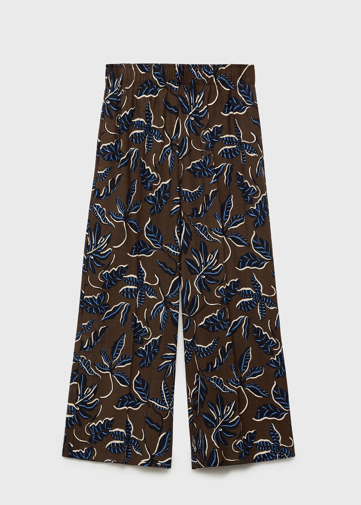 Printed culotte trousers — Brown