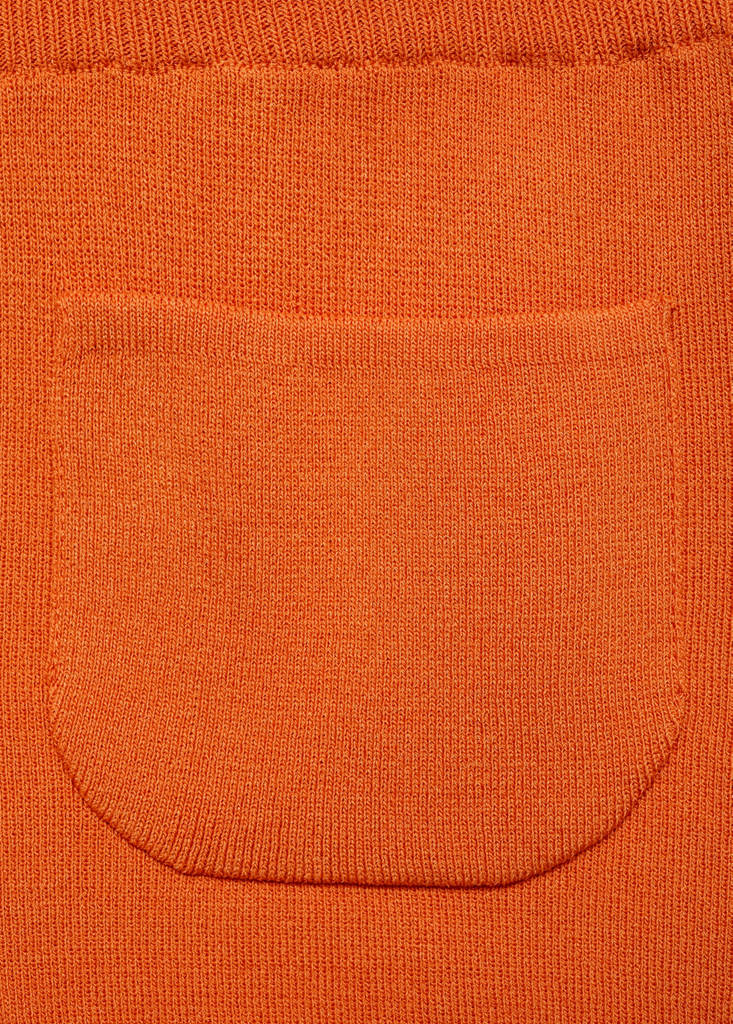 Knitted shorts with pockets — Orange