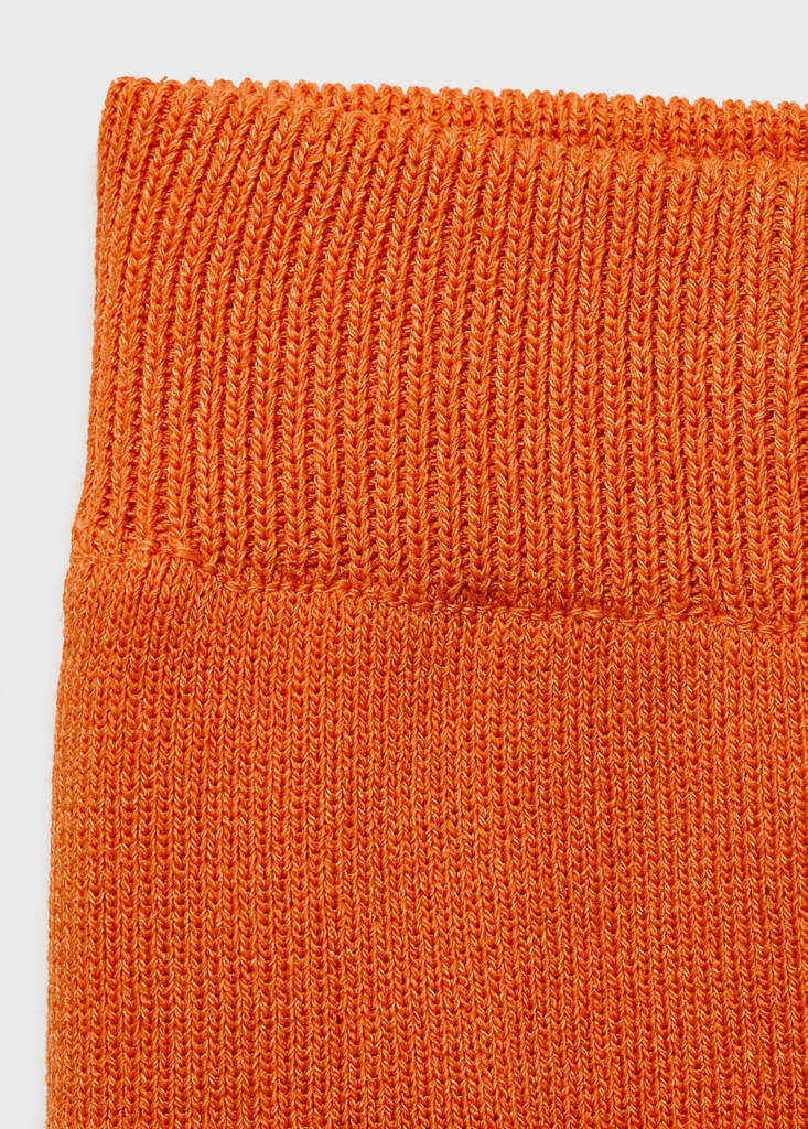 Knitted shorts with pockets — Orange