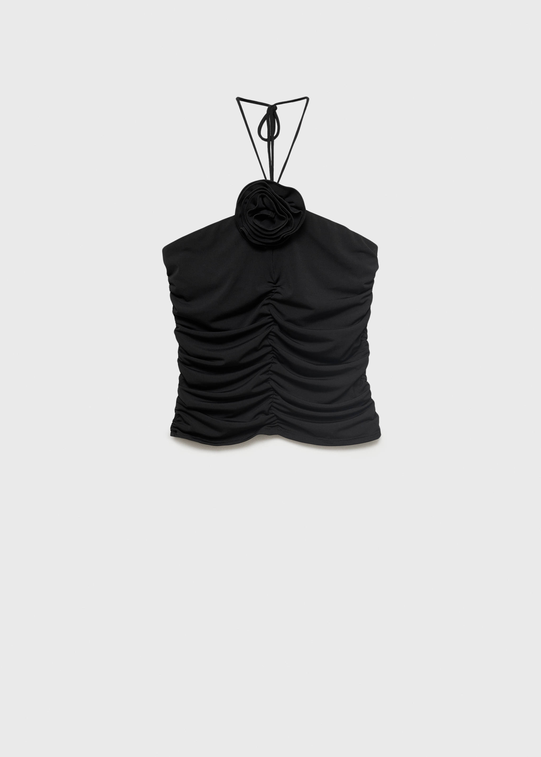 Neckholder-Top mit Blume - Artikel ohne Model