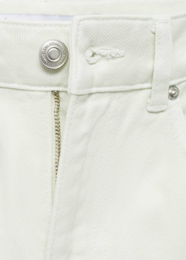 Wide leg mid-rise jeans — Pastel Green