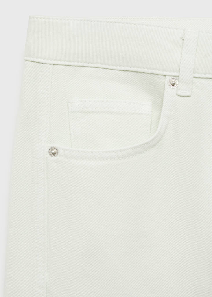 Wide leg mid-rise jeans — Pastel Green
