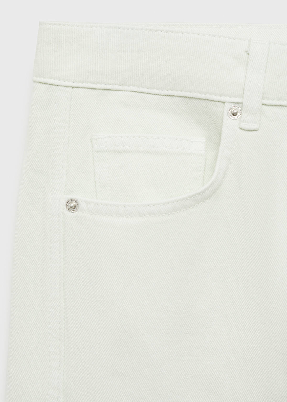 Wide leg mid-rise jeans — Pastel Green