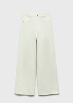 Wide leg mid-rise jeans — Pastel Green 6
