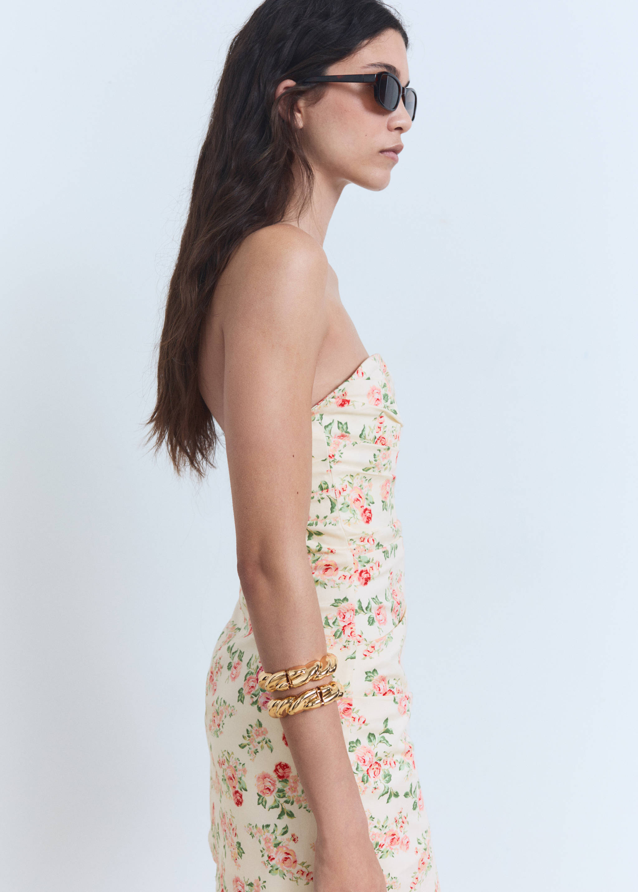 Robe bustier à fleurs - Détail de l'article 1
