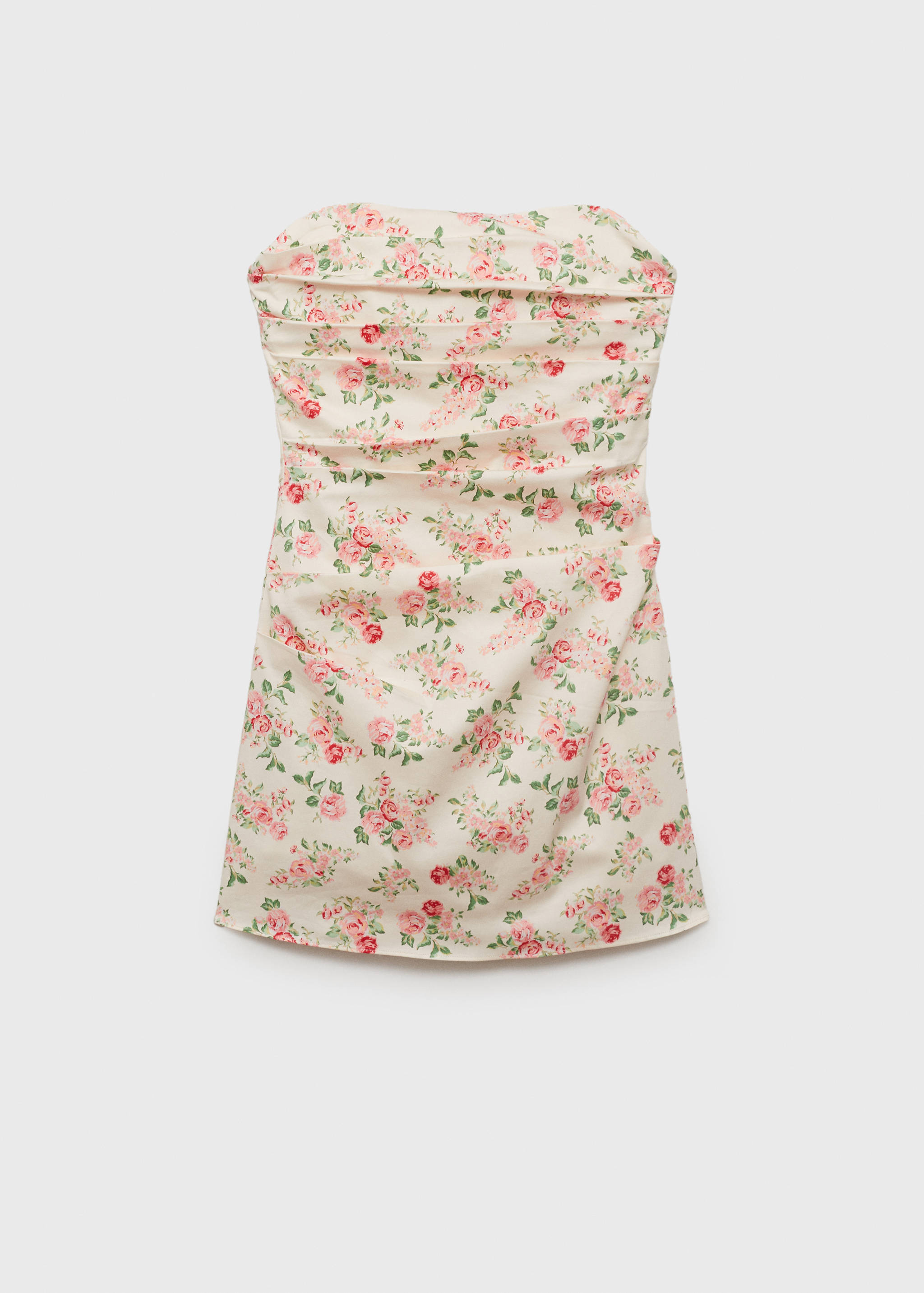 Strapless floral dress - Article without model
