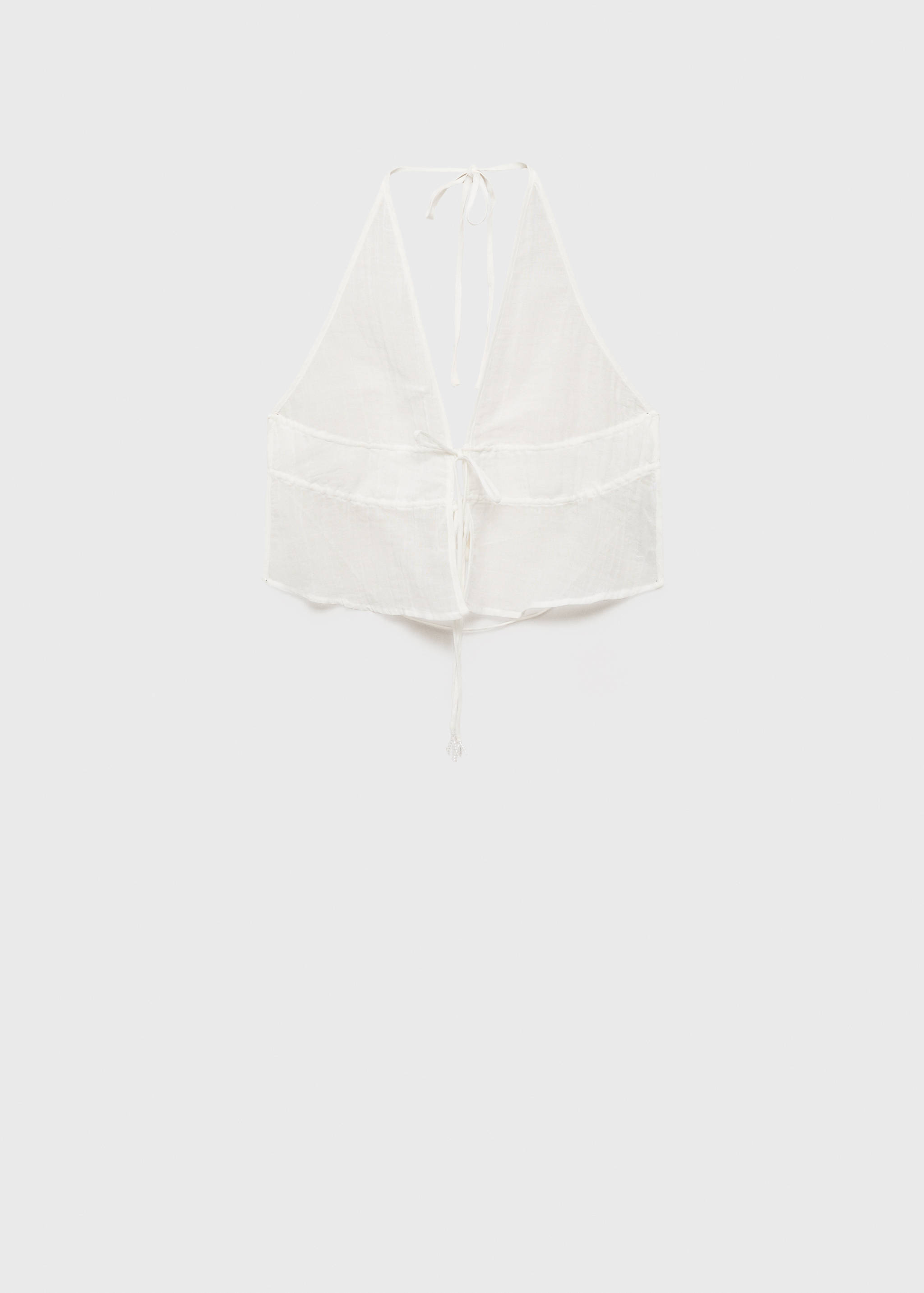 Top court en ramie fermeture à nœuds - Article sans modèle