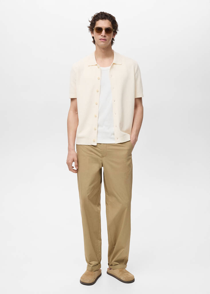 Fine knit shirt — Ivory White